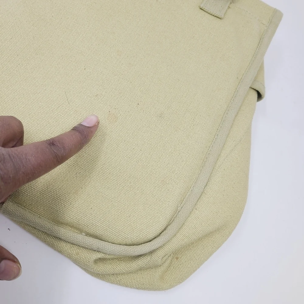 Unbranded | Unisex Vintage Beige Canvas Shoulder Bookbag or Backpack (One Size)